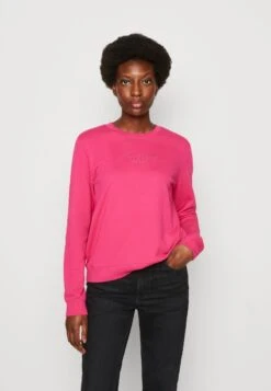 Marc O'Polo DENIM BASIC FIT CREW NECK LOGO EMBROIDERY - Sweatshirt - Fresh Fuschia