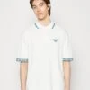 Marc O'Polo DENIM SHORT SLEEVE BUTTON PLACKET TIPPING WORDING CUFF - Poloshirt - Egg White -Marc OPolo Geschaft 0686fcc7dc714b149289112281daba89