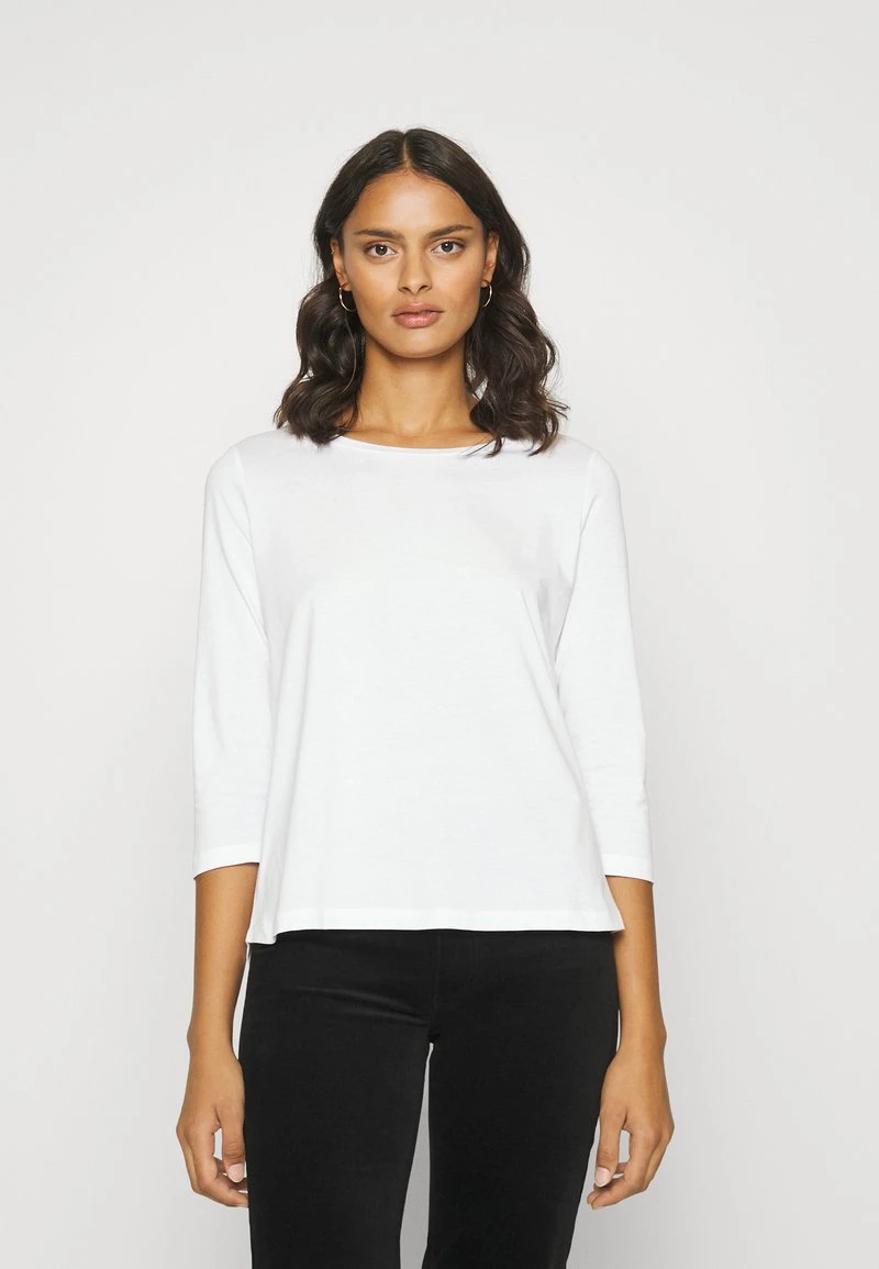 Marc O'Polo LONG SLEEVES BOAT NECK ROUND HEM - Langarmshirt - White 3 Marc O'Polo LONG SLEEVES BOAT NECK ROUND HEM - Langarmshirt - White
