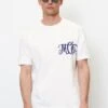 Marc O'Polo REGULAR MIT ELEGANT GESCHWUNGENEM LOGO-PRINT - T-Shirt Print - White -Marc OPolo Geschaft 0995c48d66fc47bda3015acc83a79e04