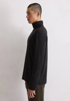 Marc O'Polo ROLLKRAGEN-LONGSLEEVE REGULAR AUS - Long Sleeved Top - Black -Marc OPolo Geschaft 0a2ff845973b4c5cb3928e96058db484