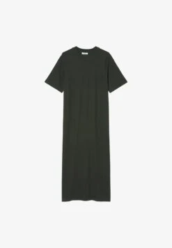 Marc O'Polo DENIM SHORTSLEEVE ROUNDNECK SLITS AT SIDESEAMS - Strickkleid - Cream Gold -Marc OPolo Geschaft 0a56b3357ca24f0380e736dfe647c8a9