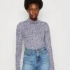 Marc O'Polo DENIM LONGSLEEVE TURTLENECK - Langarmshirt - Multi/beautiful Iris