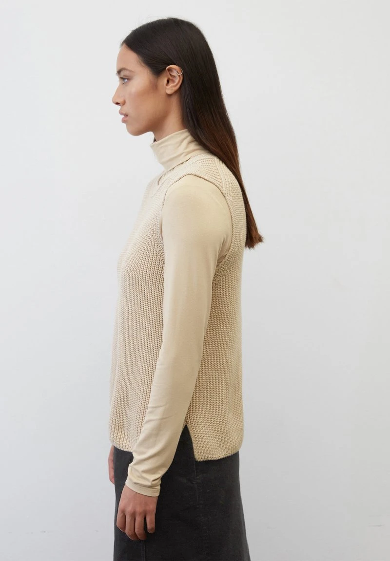 Marc O'Polo PULLUNDER SLEEVELES ROUND NECK - Strickpullover - Frosty Sand Melange 6 Marc O'Polo PULLUNDER SLEEVELES ROUND NECK - Strickpullover - Frosty Sand Melange – Bild 4