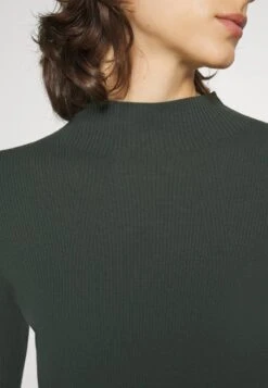 Marc O'Polo LONGSLEEVE STAND UP COLLAR STRUCTURE - Strickpullover - Olive -Marc OPolo Geschaft 0f607ebf42e744acaab79633006544cb