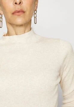 Marc O'Polo LONGSLEEVE STAND UP COLLAR STRUCTURE - Strickpullover - Cream Melange -Marc OPolo Geschaft 1124c98e123c46d2ba5923e6aaa18b7a