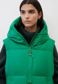 Marc O'Polo LONG FIXED HOOD - Weste - Shiny Emerald -Marc OPolo Geschaft 12d67d5a97b84464a41d2b99c70d6896
