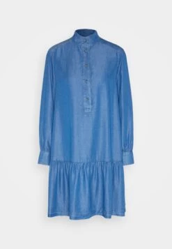 Marc O'Polo DRESS SHORT STYLE GATHERING - Jeanskleid - Washed Mid Blue -Marc OPolo Geschaft 13822ee7a437405bb79134353291909d