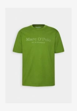 Marc O'Polo SHORT SLEEVE CREW NECK CLASSIC INSIDE CHE - T-Shirt Print - Cargo Khaki