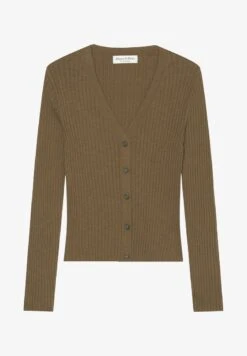 Marc O'Polo SCHMALER V-NECK - Strickjacke - Earthy Brown -Marc OPolo Geschaft 182f93a4c2f840828360fc8ad468e673