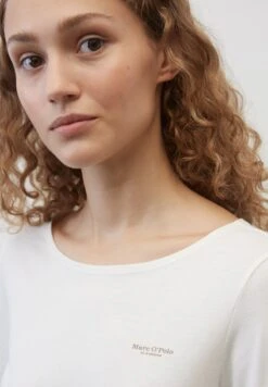 Marc O'Polo LONG SLEEVE ROUND NECK SOLID - Langarmshirt - White Cotton -Marc OPolo Geschaft 1853e293edfd4d9998c3698cd115e198