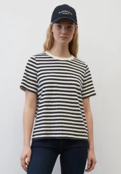 Marc O'Polo DENIM RINGEL- AUS GARNGEFÄRBTEM SLUB-JE - T-Shirt Print - Multi Navy Teal