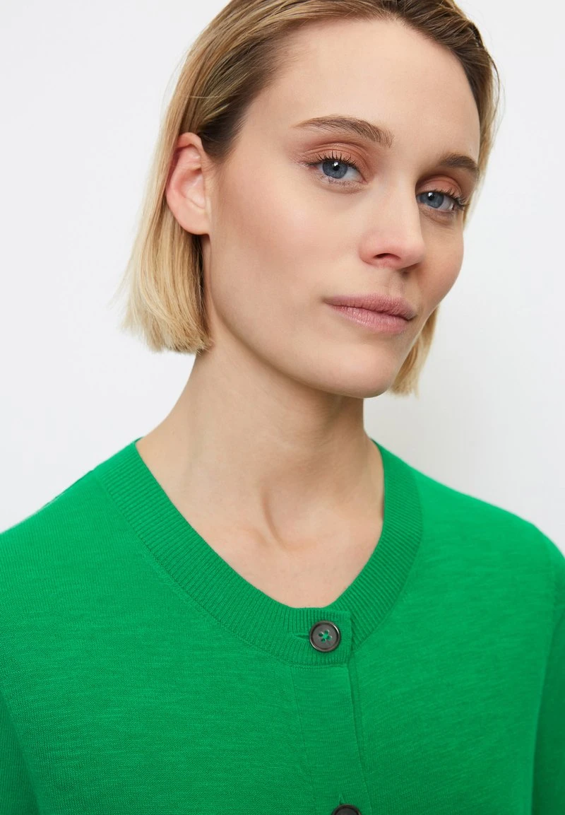 Marc O'Polo REGULAR AUS SLUB - Strickjacke - Vivid Green 6 Marc O'Polo REGULAR AUS SLUB - Strickjacke - Vivid Green – Bild 4