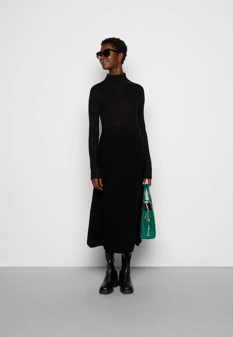 Marc O'Polo SKIRT MIDI A-SHAPE - A-Linien-Rock - Black 4 Marc O'Polo SKIRT MIDI A-SHAPE - A-Linien-Rock - Black – Bild 2