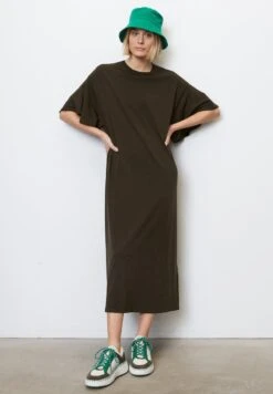 Marc O'Polo FLIESSENDES MIT AUS - Jerseykleid - Hickory Brown -Marc OPolo Geschaft 25b5f3b24c054a7686205eec8205b654