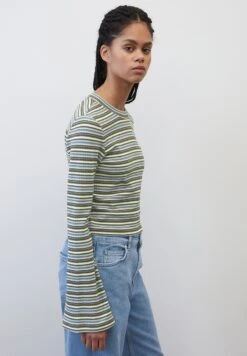 Marc O'Polo DENIM GESTREIFTES LONGSLEEVE MIT TROMPETENÄRMELN AUS - Langarmshirt - Multi Dakota Shadow -Marc OPolo Geschaft 2821af544fdc4ae593b7f77816bea19a