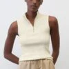 Marc O'Polo ÄRMELLOSES ZIP-TROYER SHAPED - Top - Chalky Sand -Marc OPolo Geschaft 2920b47670514e3fada4a410daee0645