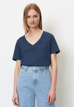 Marc O'Polo DENIM V-NECK- REGULAR - T-Shirt Basic - Admiral