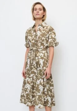 Marc O'Polo STYLE BELTED WAIST PLEATS DETAILS - Blusenkleid - Multi