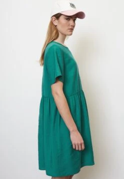 Marc O'Polo DENIM KURZES MIT GERAFFTER TAILLE AUS FLIESSEND - Freizeitkleid - Blue -Marc OPolo Geschaft 2ccb864f0fad44bdb1e76d2ceebc27df