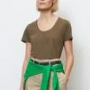 Marc O'Polo RELAXED AUS SINGLE - T-Shirt Basic - Earthy Brown