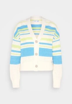 Marc O'Polo DENIM V NECK CARDIGAN WITH LONG SLEEVES - Strickjacke - Multi/limeade -Marc OPolo Geschaft 2e7ddaffddc8439197c765c714161055