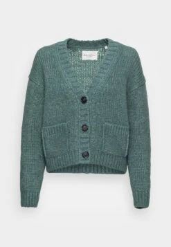 Marc O'Polo CARDIGAN LONGSLEEVE V NECK BUTTON CLOSURE - Strickjacke - Lake Green