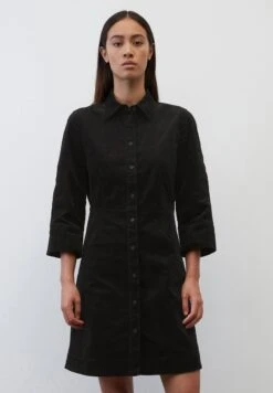 Marc O'Polo DRESS FITTED SHIRT STYLE BUTTON PLACKET SHORT LENGTH - Blusenkleid - Black