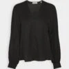 Marc O'Polo DEEP V NECK VOLUME SLEEVE - Bluse - Black -Marc OPolo Geschaft 31c2a55fe7dd4cf793df4d833aa9b554