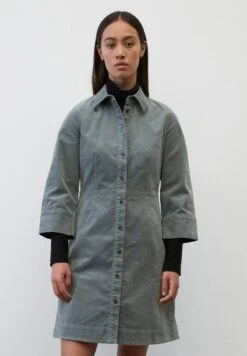 Marc O'Polo DRESS FITTED SHIRT STYLE BUTTON PLACKET SHORT LENGTH - Blusenkleid - Deep Lake Green
