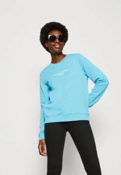 Marc O'Polo DENIM BASIC FIT CREW NECK LOGO EMBROIDERY - Sweatshirt - Pool Party -Marc OPolo Geschaft 35486e8c015045849aa842a2fa8b5156