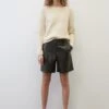 Marc O'Polo HIGH WAIST AUS SUPERSOFTEM - Lederhose - Black -Marc OPolo Geschaft 358400595be34ccf97c66d55e916ebba