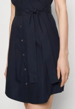 Marc O'Polo DRESS SHIRT STYLE FITTED WAIST SLEEVELESS WITH BELT - Blusenkleid - Deep Blue Sea -Marc OPolo Geschaft 36fa3cc4ad6f434fa0b3574a4455c99f