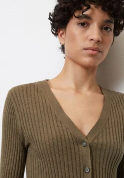 Marc O'Polo SCHMALER V-NECK - Strickjacke - Earthy Brown -Marc OPolo Geschaft 377ceb28a89b484b901299e6e8c01829