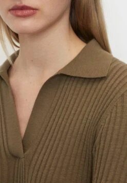 Marc O'Polo LONGSLEEVE POLO COLLAR - Etuikleid - Earthy Brown -Marc OPolo Geschaft 38344f474123430389c4608b3819435b