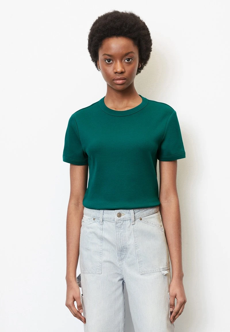 Marc O'Polo DENIM RUNDHALS MIT STRUKTUR AUS - T-Shirt Basic - Green 3 Marc O'Polo DENIM RUNDHALS MIT STRUKTUR AUS - T-Shirt Basic - Green