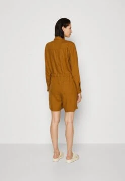 Marc O'Polo OVERALL SHORT LEG LONG SLEEVE DRAWSTRING BUTTON PLACKET - Jumpsuit - Wood Brown -Marc OPolo Geschaft 3e6416744d56475cb69d4210e47055ef