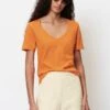 Marc O'Polo V-NECK REGULAR - T-Shirt Basic - Marigold Orange -Marc OPolo Geschaft 40ed73d95083403282a5d1396b018e13