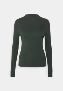 Marc O'Polo LONGSLEEVE STAND UP COLLAR STRUCTURE - Strickpullover - Olive -Marc OPolo Geschaft 43c8d9499e3e44fbb3b551359e0e29ca