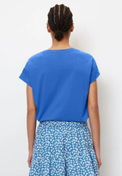 Marc O'Polo DENIM MIT TURN-UP-SLEEVES AUS BASIC - T-Shirt Basic - Mediterranean Blue -Marc OPolo Geschaft 44b0eb061dbc4ae581c1057bab15309d