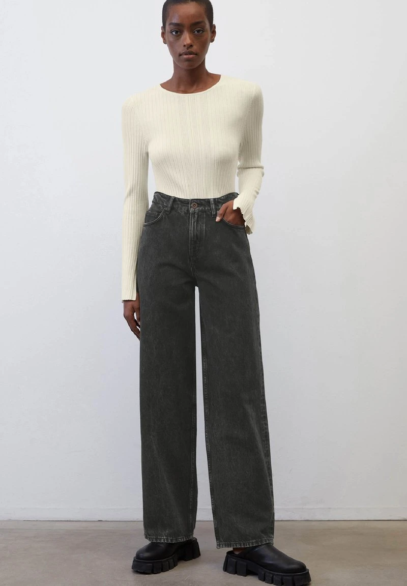 Marc O'Polo SODRA WIDE - Flared Jeans - Black Salt N Pepper Wash 3 Marc O'Polo SODRA WIDE - Flared Jeans - Black Salt N Pepper Wash