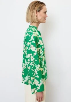 Marc O'Polo V-NECK- MIT ALLOVER-PRINT AUS PAPERTOUCH - Bluse - Green -Marc OPolo Geschaft 484ae6a50c2e49e2902b8b05716e9503