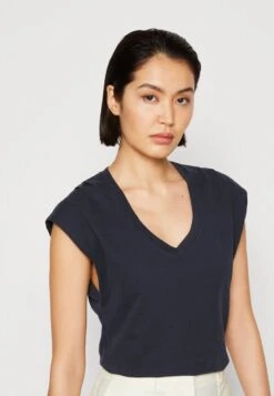 Marc O'Polo SHORT SLEEVE V NECK - T-Shirt Basic - Deep Blue Sea -Marc OPolo Geschaft 4ce87243310e4b97af71f244e7307bef