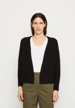 Marc O'Polo DENIM OPEN CARDIGAN WITH RAGLAN SLEEVE - Strickjacke - Black