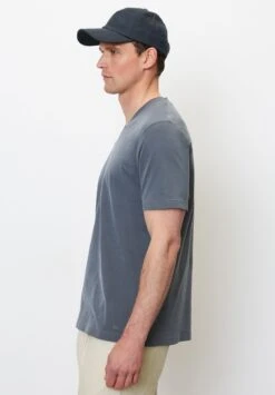 Marc O'Polo V-NECK- REGULAR AUS REINER BIO - T-Shirt Basic - Dark Navy -Marc OPolo Geschaft 5143baa208a244a8b81ecb1485e8f462