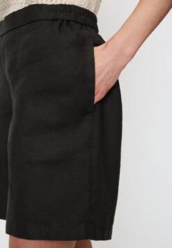 Marc O'Polo HIGH WAISTMIT TEIL-ELASTISCHEM BUND - Shorts - Black -Marc OPolo Geschaft 5d3099ca27614755bcaf40339cd105c0