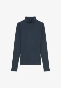 Marc O'Polo DENIM ROLLKRAGEN AUS LEICHTEM SINGLE - Langarmshirt - Navy Teal