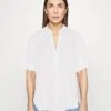 Marc O'Polo SHORT SLEEVE V NECK FEMININE SHAPE - Bluse - White
