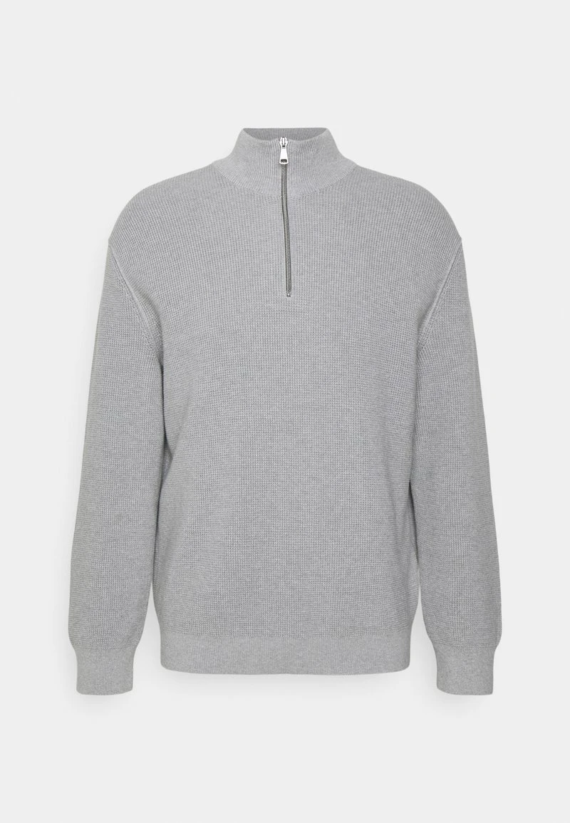 Marc O'Polo DENIM LONG SLEEVE TROYER COLLAR - Strickpullover - Mid Grey 6 Marc O'Polo DENIM LONG SLEEVE TROYER COLLAR - Strickpullover - Mid Grey – Bild 4