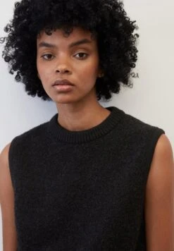 Marc O'Polo SLEEVELESS ROUND NECK - Strickpullover - Black -Marc OPolo Geschaft 64371ccbf6ea46229856067392df673b